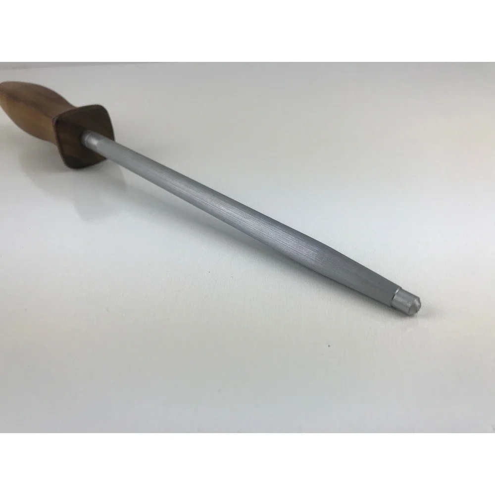 Vintage Knife Sharpening Steel Honing Rod‎ Tool with Wood Handle Kitchen